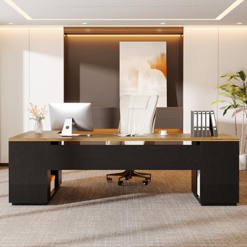 Tribesigns 85.8-Inch L-Shaped Executive Desk, Extra Large Home Office Desk - Image 5