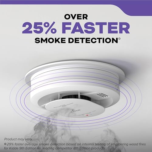 Kidde Smoke and Carbon Monoxide Detector, Hardwired with 10-Year Battery Backup, Voice Alerts, LED, 85 dB, 30CUA10-V, 1 Pack - Image 2