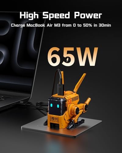 GravaStar 65W GaN Robot USB-C Charger with 3 Ports - Image 2
