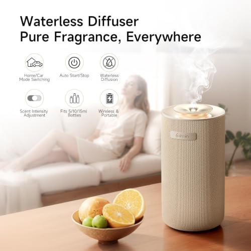 Waterless Essential Oil Diffuser for Home & Car, Cordless Portable Diffuser - Image 2