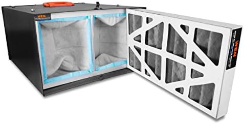 WEN 3410 3-Speed Remote-Controlled Air Filtration System (300/350/400 CFM), Basic w/ RF Remote (400 CFM) , Black - Image 4