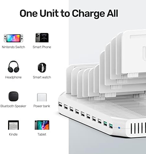 Unitek 96W 10-Port USB iPad Charging Station with Quick Charge 3.0 - Image 4