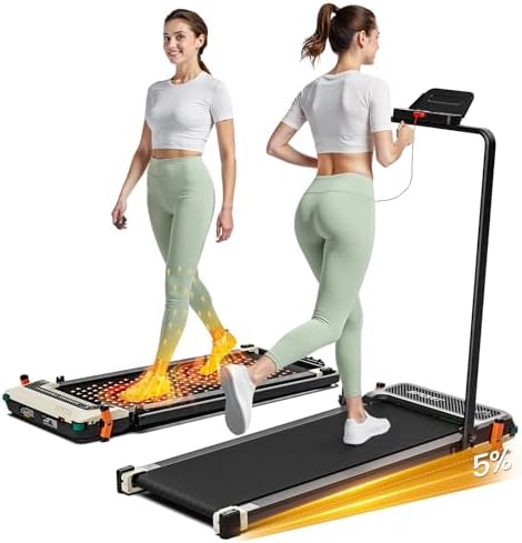 AKLUER Walking Pad with Incline - Dual-Sided 2 in 1 Under Desk Treadmill by AKLUER