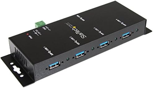 StarTech 4-Port Industrial USB 3.0 Hub 5Gbps, 36W PA, TAA (ST4300USBM) by StarTech