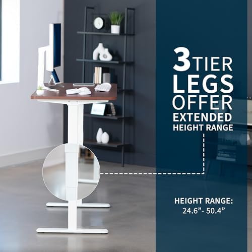 VIVO Dark Walnut 60 x 24 in Standing Desk, DESK-KIT-2W6D - Image 5