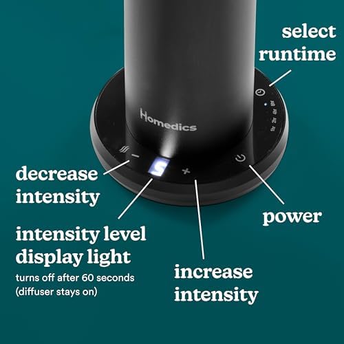 Homedics SereneScent Waterless Essential Oil Diffuser, Black - Image 5