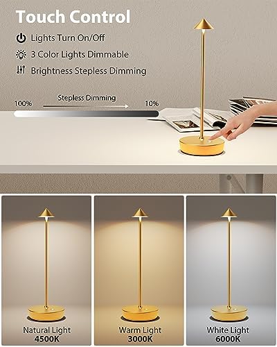 Cordless Table Lights 6000mAh Rechargeable Battery Outdoor LED Desk Lamp - Image 3