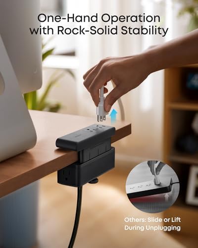 Anker Nano Power Strip, Desk Clamp, 70W Max, 1500J Surge Protector, 2 USB C - Image 5