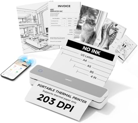 HPRT Inkless Portable Thermal Printer,MT610,203 DPI,8.5 x 11 by HPRT