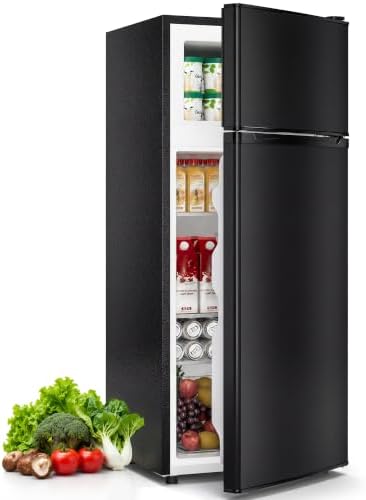 Tehanld 4.5 Cu.Ft Mini Fridge Freezer for Dorm/Office, 2-Door, Quiet by Tehanld