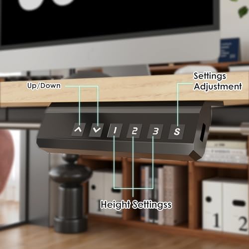STARY Electric Standing Desk Adjustable Height Sit Stand Home Office Desk with Splice Board - Image 5