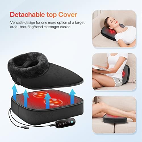 COMFIER Shiatsu Foot Massager with Heat, 2-in-1 Foot & Back Massager, 3 Massage Modes and 3 Intensities, Heated Foot Warmer, Feet Massager Machine for Home Office Use, Gift for Women and Men - Image 2