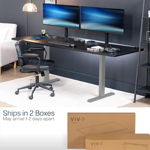 VIVO Black 83 x 30 in Standing Desk, DESK-KIT-E2G84-30B - Image 4