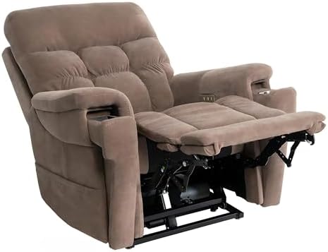 Pride Viva Lift Ultra Power Recliners - Lift Chair for Adults, 400 Lbs Weight Capacity, Lithium Battery Backup, 22.5" W x 21" D Comfort Seat, Medium, Trento Brown - PLR4955M - Image 4