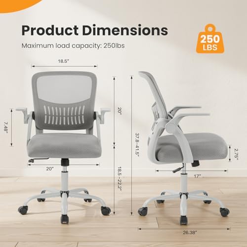 Sweetcrispy Computer Desk Chair, Home Office Chair, Lumbar Support - Image 2