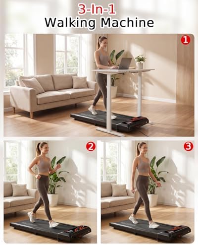 Walking with Incline Pad and Handle Bar, 2.5HP Low Noise Treadmill, 270lbs - Image 3