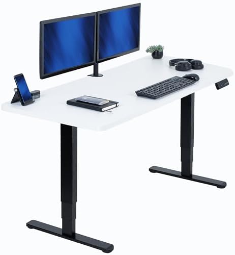 VIVO White 60 x 24 in Standing Desk, DESK-KIT-2B6W by VIVO