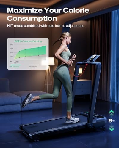 UREVO Strol 2E Smart 2-in-1 Folding Treadmill, Compact Walking Pad with Safety Handle, Plug and Play, Standing Desk Treadmill with Dual LED Display, Smart APP, Walking or Running for Home - Image 2