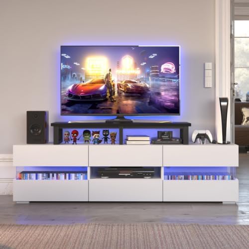 YAOHUOO 45" Large TV Riser for 32-60 inch TV, TV Riser Stand Shelf,Black - Image 4