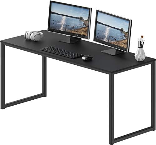 SHW Mission 55-Inch Home Office Computer Desk, Black by SHW