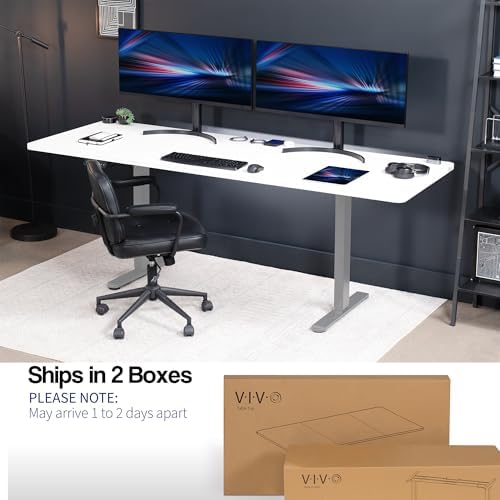 VIVO White 83 x 30 in Standing Desk, DESK-KIT-E2G84-30W - Image 4