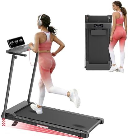KASSADIN Portable Treadmills for Home Small, Walking Pad with Handle Bar, 3.5HP Electric Mini Treadmills for Home Exercising, Walking Pad Treadmill with Handles and Incline, 0.6-10MPH, 400LBS by Kassadin