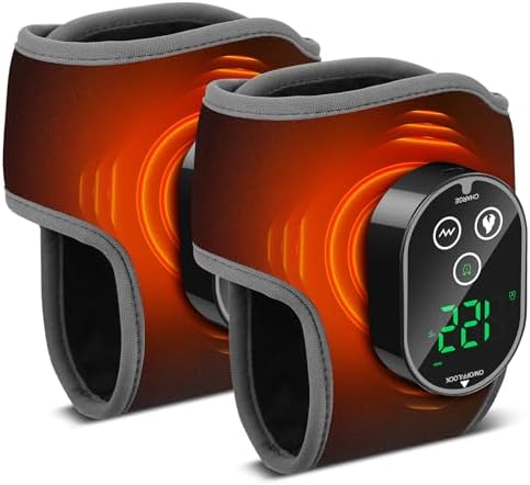 2PCS Cordless Foot and Ankle Massager with Heat, Ankle Heating Pads by Unknown
