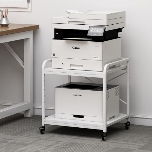 Fannova Large Printer Stand for Under Desk Storage, Adjustable Top Shelf by Fannova