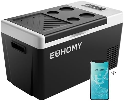 EUHOMY 23QT 12 Volt Refrigerator, -4℉~68℉ Electric Cooler for Car by EUHOMY
