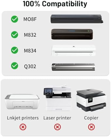 Phomemo Thermal Printer Paper 8.5''×11'' for M08F M832D M832 M834, 500Pcs - Image 3