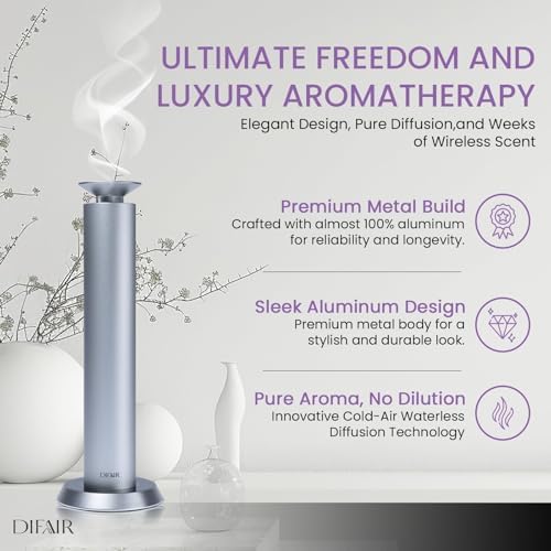 Diffuser Oil Machine, Rechargable Electric Diffuser, Aluminum Aromatherapy Diffusers for Home, Office, Spa, Cold Air Scent Diffuser, Hotel Collection Diffuser Design - Image 2