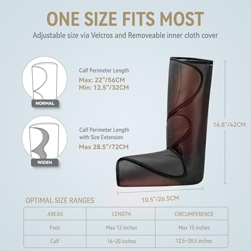 FIT KING Air Compression Leg and Foot Massager with Heat for Circulation - Image 6