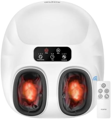 RENPHO Shiatsu Foot Massager with Heat, Deep Kneading & Auto Foot Size Fit by RENPHO