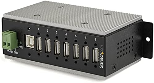 StarTech 7-Port USB 2.0 Hub, Metal, ESD Surge, Extended Temp (HB20A7AME) by StarTech