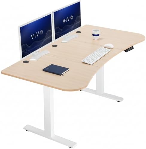 VIVO Light Wood 63 x 32 in Standing Desk, DESK-KIT-1W1C by VIVO