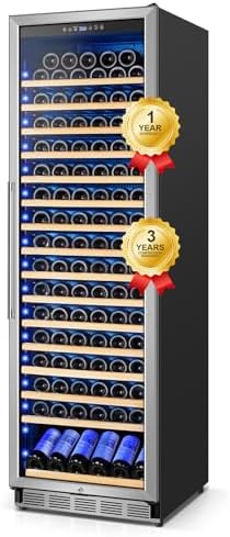 24" 190-Bottle Freestanding Wine Cooler, Low Noise with Sliding Shelves by FoMup