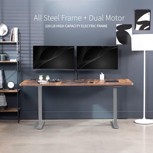 VIVO Rustic Vintage Brown 71 x 30 in Standing Desk, DESK-KIT-E2G7N - Image 6