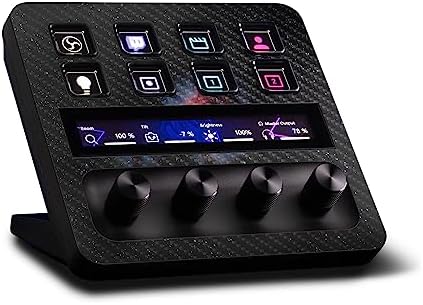 MightySkins Carbon Fiber Skin Compatible with Elgato Stream Deck + - Red Giant | Protective, Durable Textured Carbon Fiber Finish | Easy to Apply, Remove, and Change Styles | Made in The USA by MIGHTY+SKINS