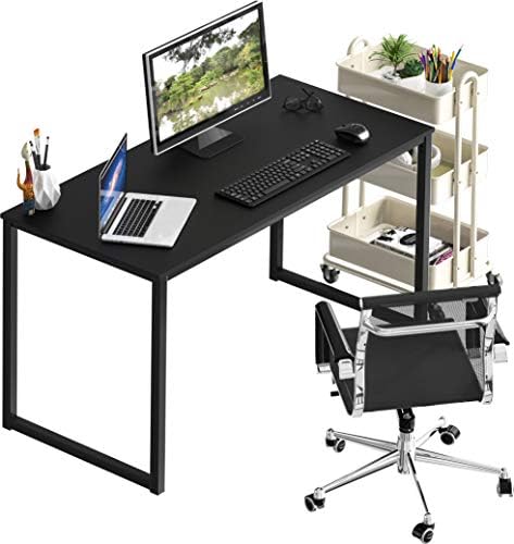 SHW Mission 40-Inch Home Office Computer Desk, Black - Image 6