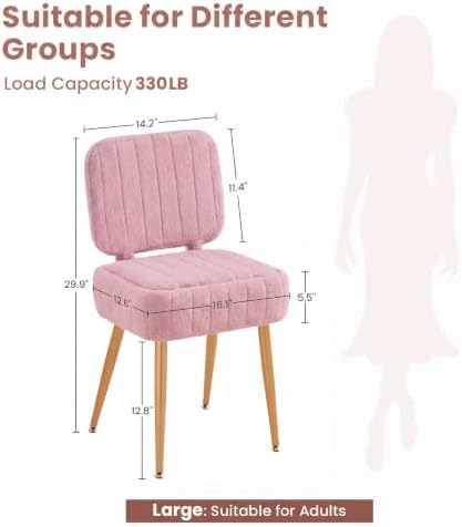 Vanity Chair with Storage Stool Makeup Chair Purple - Image 3
