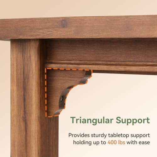 63‑Inch Solid Wood Executive Desk with Thick Legs - Image 5