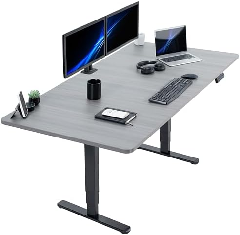 VIVO Dark Gray 71 x 36 in Standing Desk, DESK-KIT-2B7G-36 by VIVO