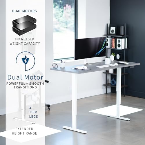 VIVO Dark Gray 71 x 30 in Standing Desk, DESK-KIT-2W7G - Image 4