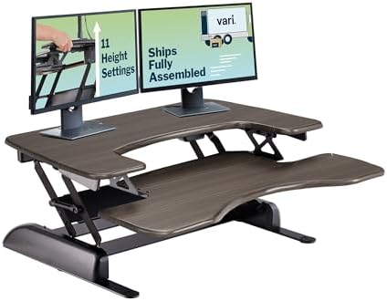Vari Pro Plus 36 Standing Desk Converter – Spring-Loader Lift – Espresso by Unknown
