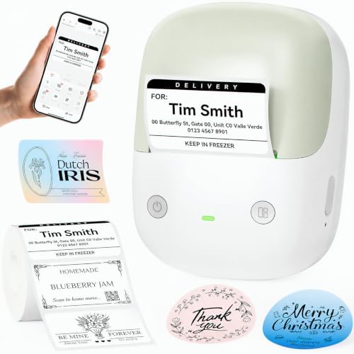 NIIMBOT B2 Label Maker Machine with Custom Button, Built in Clock,Green by NIIMBOT%C2%AE