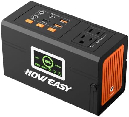 HOWEASY Portable Power Station 127W,Solar Generator(Solar Panel Optional) by HOWEASY