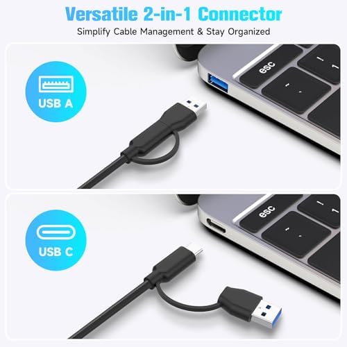 RSHTECH 10-Port Powered USB C 3.2 Hub 60W with 10Gbps USB 3.2 Ports(6C+4A) - Image 5