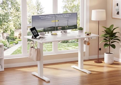 YDN Electric Standing Desk, 40x24 Inch, White - Image 2