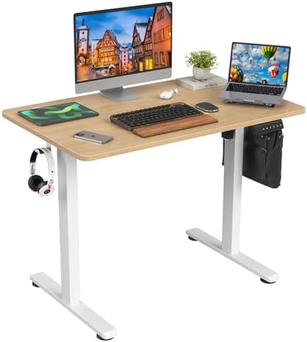 STARY Electric Standing Desk Adjustable Height Sit Stand Home Office Desk with Splice Board by STARYHavenLiving