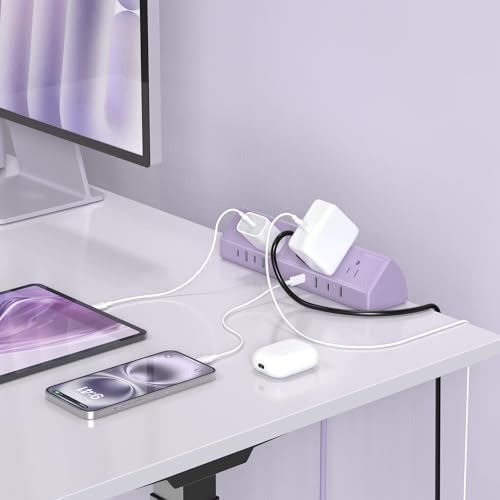 Jgstkcity Desk Clamp Power Strip USB C 45W,8 USB,10FT,Pink - Image 5